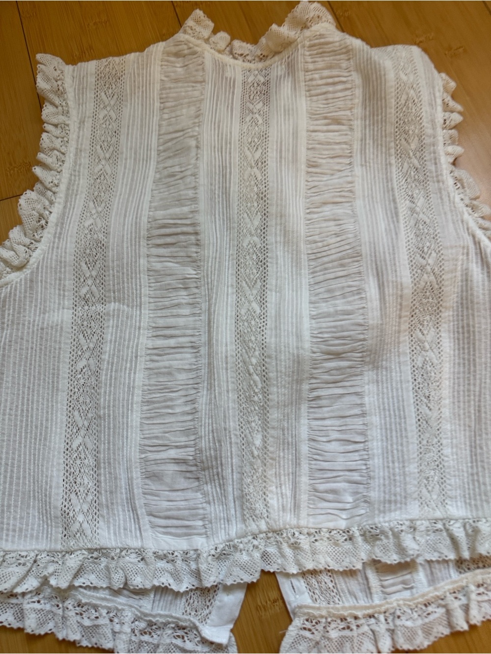 Doen Hallie Lace Sleeveless Blouse Size Small Salt - Picture 4 of 6